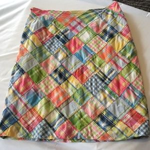 Madras patchwork skirt